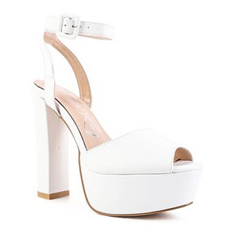 London Rag Rager Women's Platform Block Heel Sandals