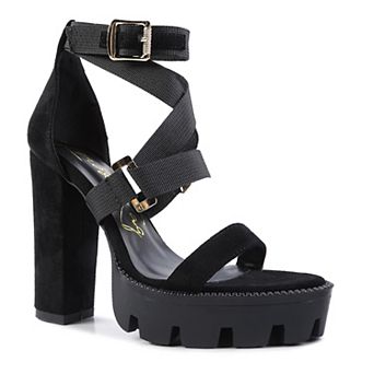 London Rag Fresh Daisy Women's Block Heel Dress Sandals