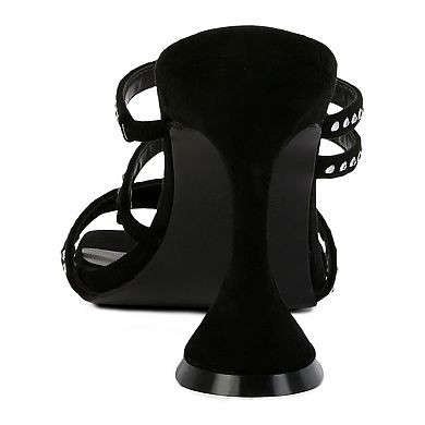 London Rag Face Me Women's Studded Multi-Strap Dress Sandals