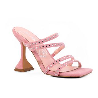 London Rag Face Me Women's Studded Multi-Strap Dress Sandals
