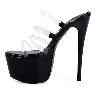 London Rag Shots Up Women's Ultra High Heel Sandals