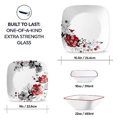 Corelle Chelsea Rose 16-pc. Dinnerware Set