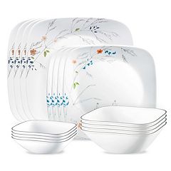  Corelle Vitrelle 16-Piece Dinnerware Set, Triple Layer Glass  and Chip Resistant, Lightweight Round Plates Bowls Disney's Mickey Mouse -  The True Original White : Home & Kitchen