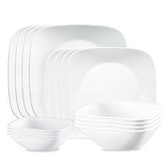 Corelle Vitrelle 16-Piece Dinnerware Set, Triple Layer Glass and Chip  Resistant, Lightweight Round Plates Bowls Disney's Mickey Mouse - The True