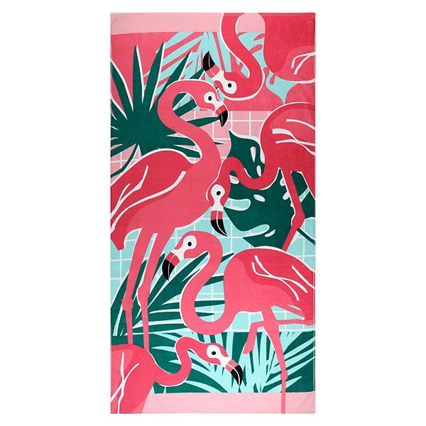 The Big One® Pink Flamingos Extra Large Beach Towel