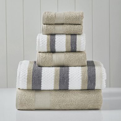 Modern Threads 6-Piece Pax Jacquard Towel Set