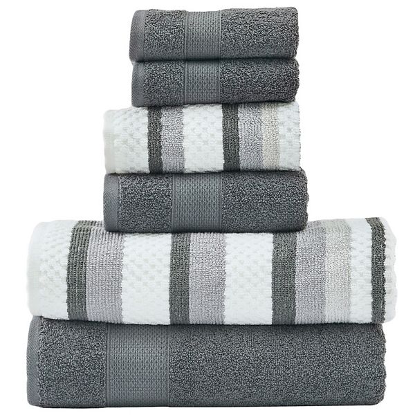 Modern Threads 6-Piece Pax Jacquard Towel Set
