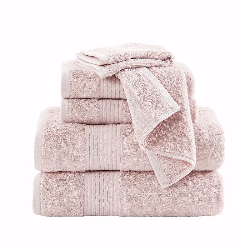 70987858 Brooklyn Loom 6-Piece Towel Set, Pink sku 70987858