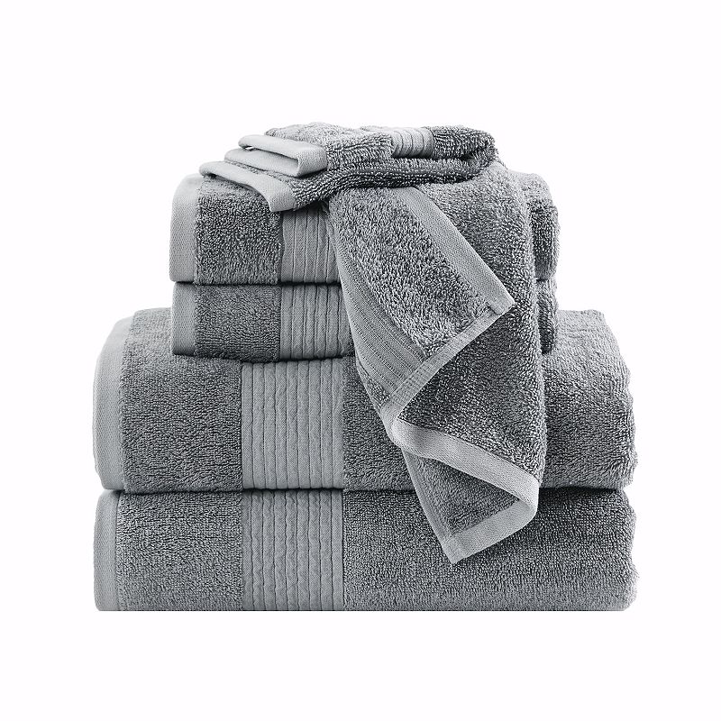 70987868 Brooklyn Loom 6-Piece Towel Set, Grey sku 70987868