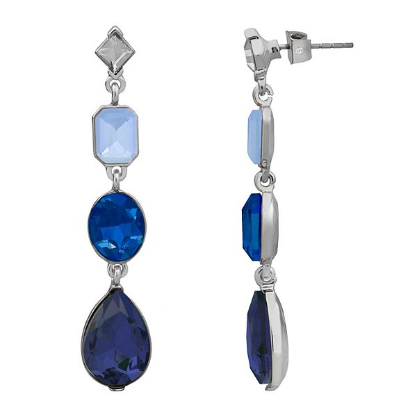 LC Lauren Conrad Tiered Gem Nickel Free Drop Earrings