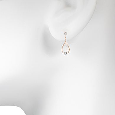LC Lauren Conrad Rose Gold Tone Nickel Free Teardrop Earrings