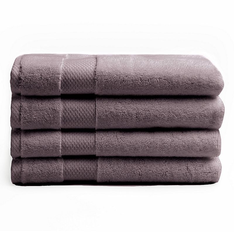 Charisma Heritage American 4-Piece Hand Towel Set, Purple, 4 PK