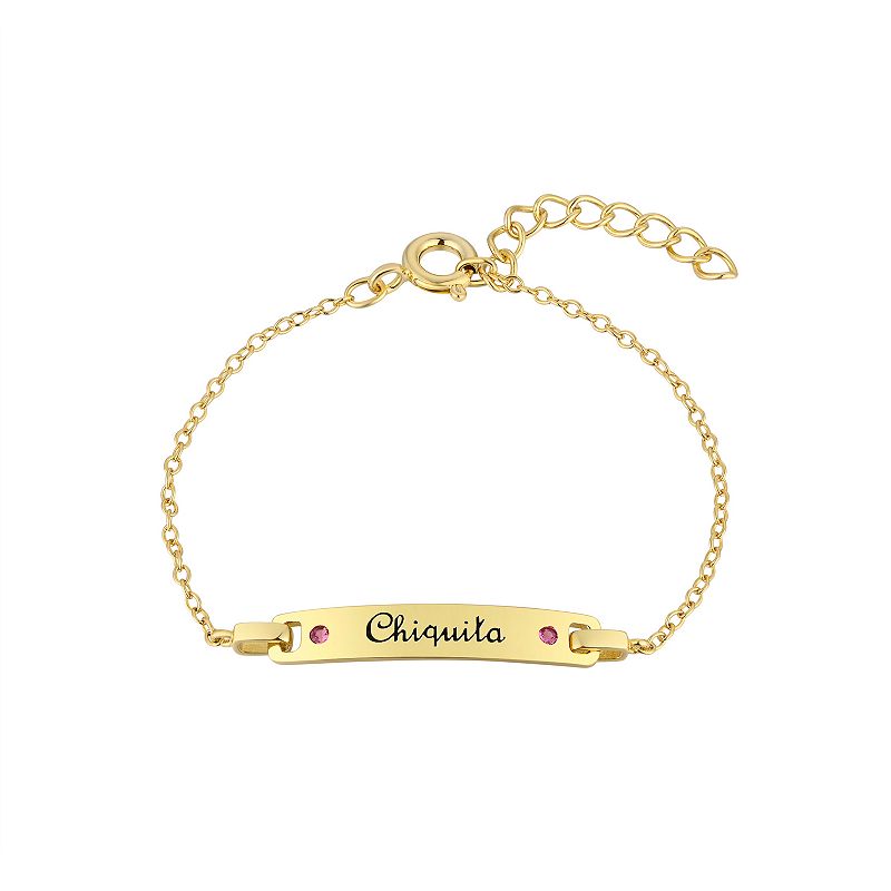 Charming Girl 14k Gold Over Silver Chiquita ID Bracelet, Girls, Size: