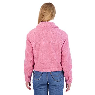 Juniors' Sebby Teddy Sherpa Crop Jacket