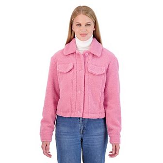 Juniors' Sebby Teddy Sherpa Crop Jacket