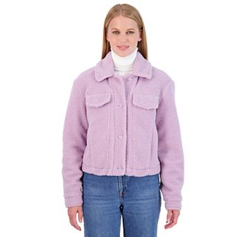 Juniors' Sebby Teddy Sherpa Crop Jacket