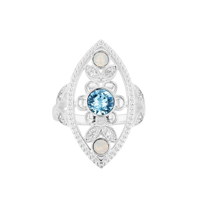 66145624 Brilliance Crystal Art Deco Navette Ring, Womens,  sku 66145624