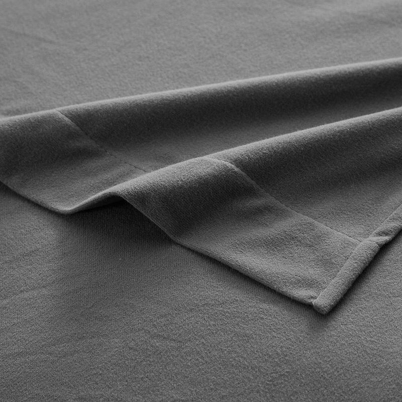 Sweet Home Collection Flannel Sheet Set, Grey, Queen Set