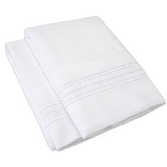 Sweet Home Collection Microfiber Embroidered 2-pack Pillowcase Set
