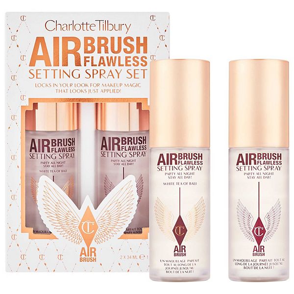 2 X Charlotte Tilbury~AIRbrush Flawless Setting Spray~15ml/0.5 fl oz  ea~Mini~NIB