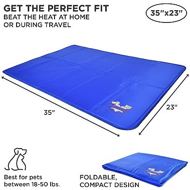 Arf Pets Dog Cooling Mat, Self Cooling Pet Bed - 23" X 35" Cold Pad