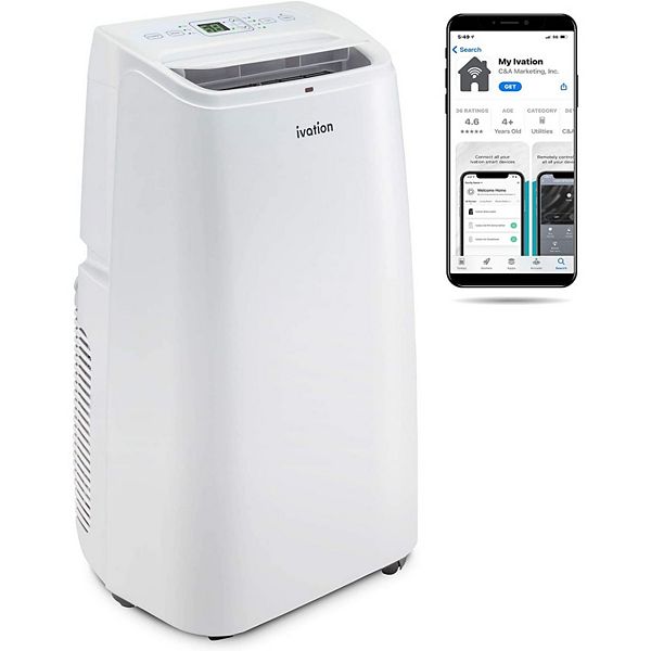 Ivation 10000 BTU Portable Moveable Air Conditioner with WiFi for