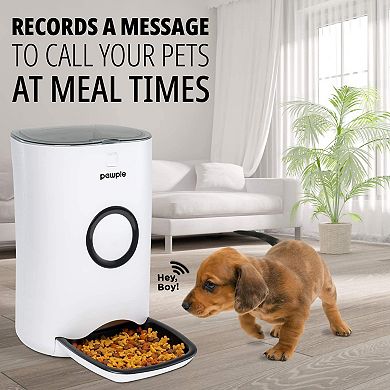 Pawple Automatic Pet Feeder, Food Dispenser for Cat, Dog, Programmable Timer Up to 4 Meals a Day