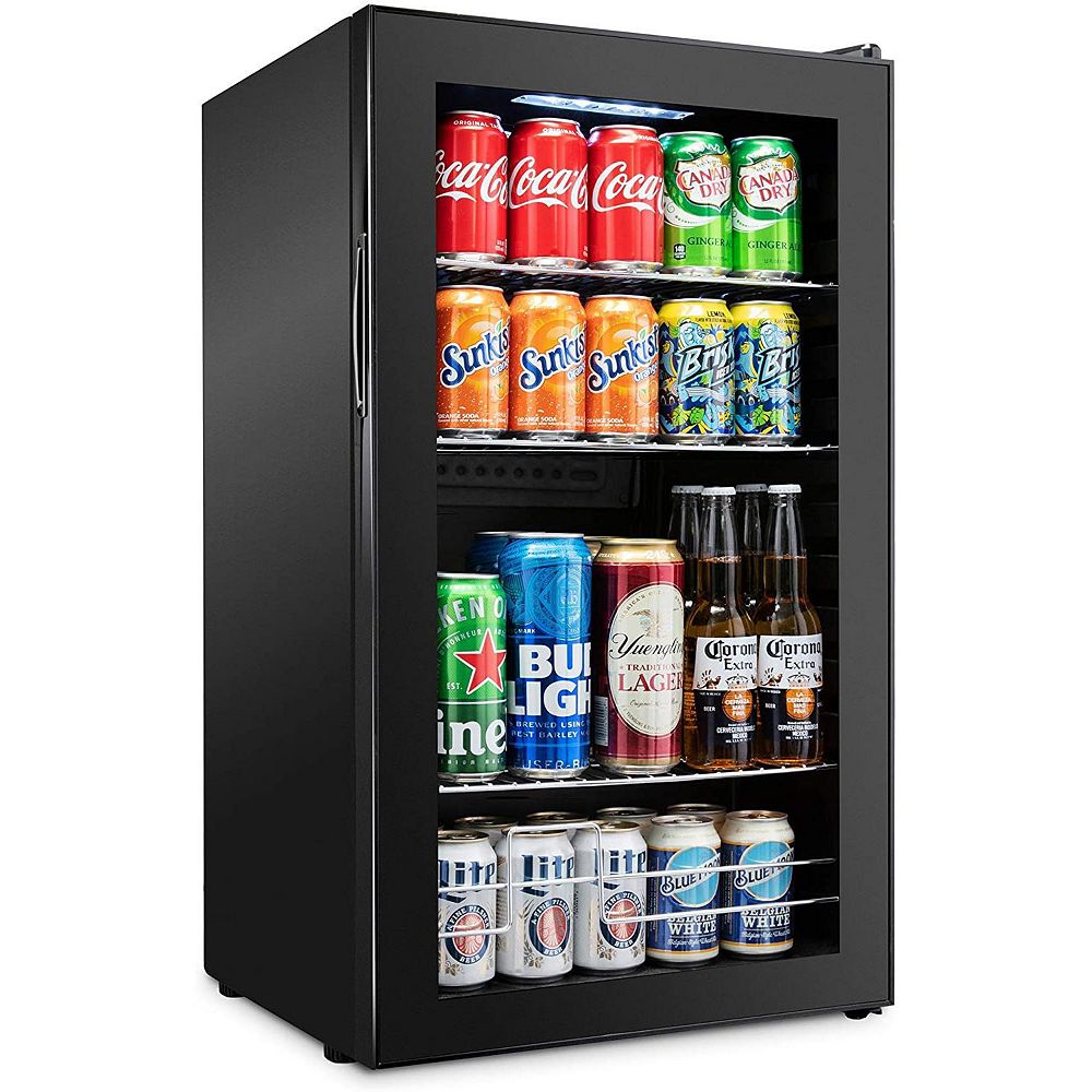 Ivation Beverage Refrigerator Ultra Cool Mini Drink Fridge Beer, Juice Cooler for Home & Office