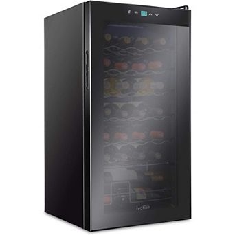 Ivation Wine Fridge, Large Freestanding Wine Cooler Refrigerator, 28 Bottles
