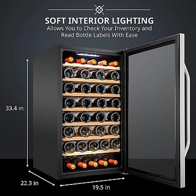Ivation Wine Fridge, Freestanding Wine Refrigerator, 51 Bottle Wine Cooler