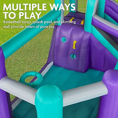 Sunny & Fun Inflatable Water Slide, Blow up Child Pool & Bounce House for Backyard