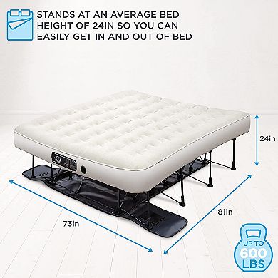 Ivation EZ-Bed, Air Mattress with Built in Pump, Anti-Deflate Technology, King Inflatable Mattress