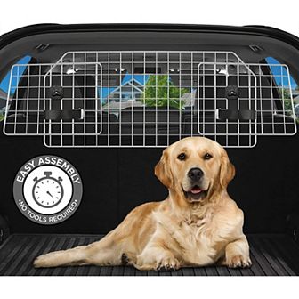 Jumbl Dog Barrier for SUV, Cars & Vehicles, Heavy-Duty Adjustable Dog Car Barrier