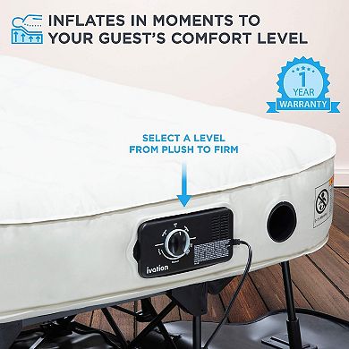 Ivation EZ-Bed, Twin Air Mattress with Built In Pump, Easy Inflatable Mattress