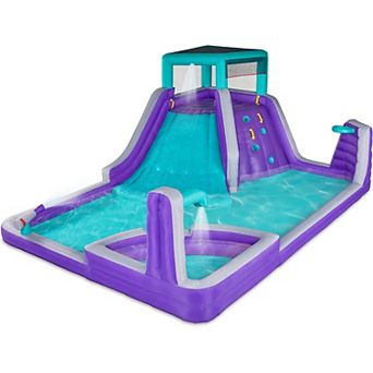 Sunny & Fun Inflatable Water Slide & Blow up Pool, Kids Water Park for Backyard