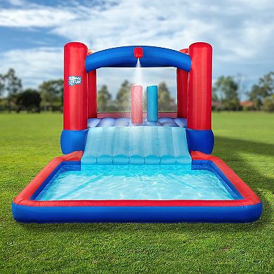 Sunny & Fun Inflatable Water Slide, Blow up Pool & Bounce House, Kids Water Park