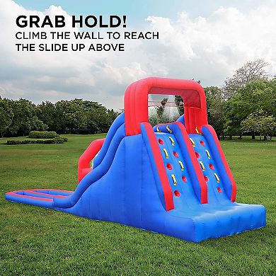 Sunny & Fun Inflatable Water Slide & Blow up Pool, Kids Water Park for Backyard