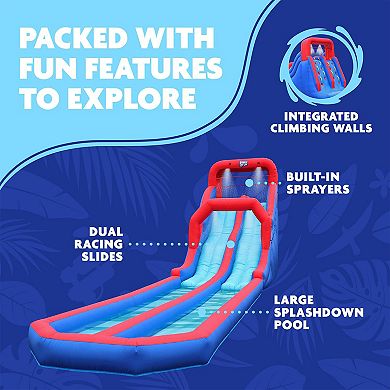 Sunny & Fun Inflatable Water Slide & Blow up Pool, Kids Water Park for ...