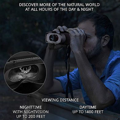 Hike Crew Digital Night Vision Binoculars, Infrared Night Vision Goggles for Hunting and More