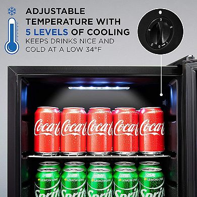 Ivation Beverage Refrigerator Ultra Cool Mini Drink Fridge Beer, Juice Cooler for Home & Office