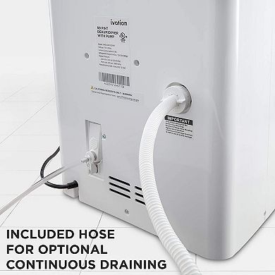 Ivation 4,500 Sq Ft Energy Star Dehumidifier With Built-In 16W Pump And LCD Display