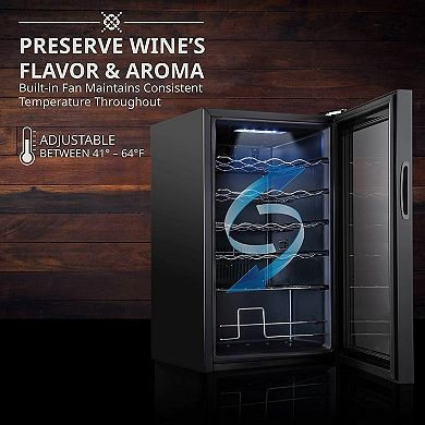 Ivation Wine Fridge, Freestanding Wine Refrigerator, 24 Bottle Wine Cooler