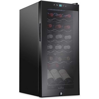 Ivation 18-Bottle Wine Cooler, Freestanding Wine Fridge with Lock