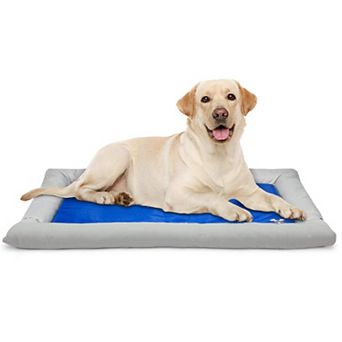 Arf Pets Dog Self Cooling Mat, Solid Gel Based Self Pet Cooling Mat With Foam Based Bolster Bed