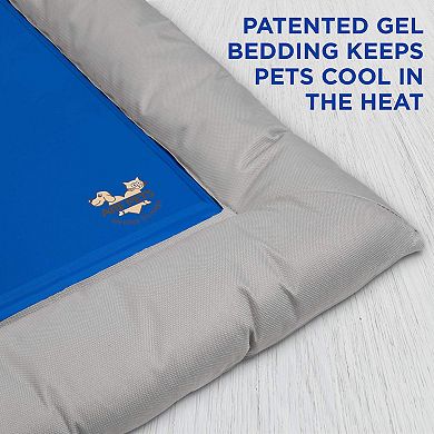 Arf Pets Dog Self Cooling Mat, Solid Gel Based Self Pet Cooling Mat With Foam Based Bolster Bed