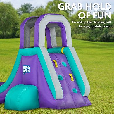 Sunny & Fun Inflatable Water Slide & Blow up Pool, Kids Water Park for Backyard