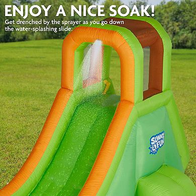Sunny & Fun Inflatable Water Slide & Blow up Pool, Child Water Park for Backyard