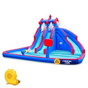 Sunny & Fun Inflatable Water Slide & Blow up Pool, Kids Water Park for Backyard