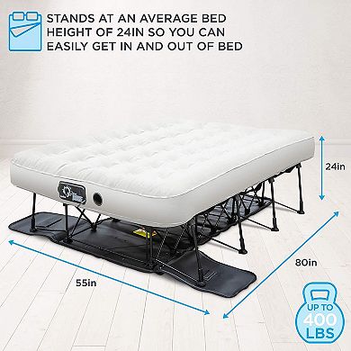 Ivation EZ-Bed, Full Size Air Mattress with Built In Pump, Easy Inflatable Mattress