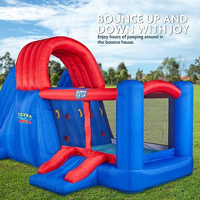 Sunny & Fun Inflatable Water Slide, Blow up Pool & Bounce House for Backyard